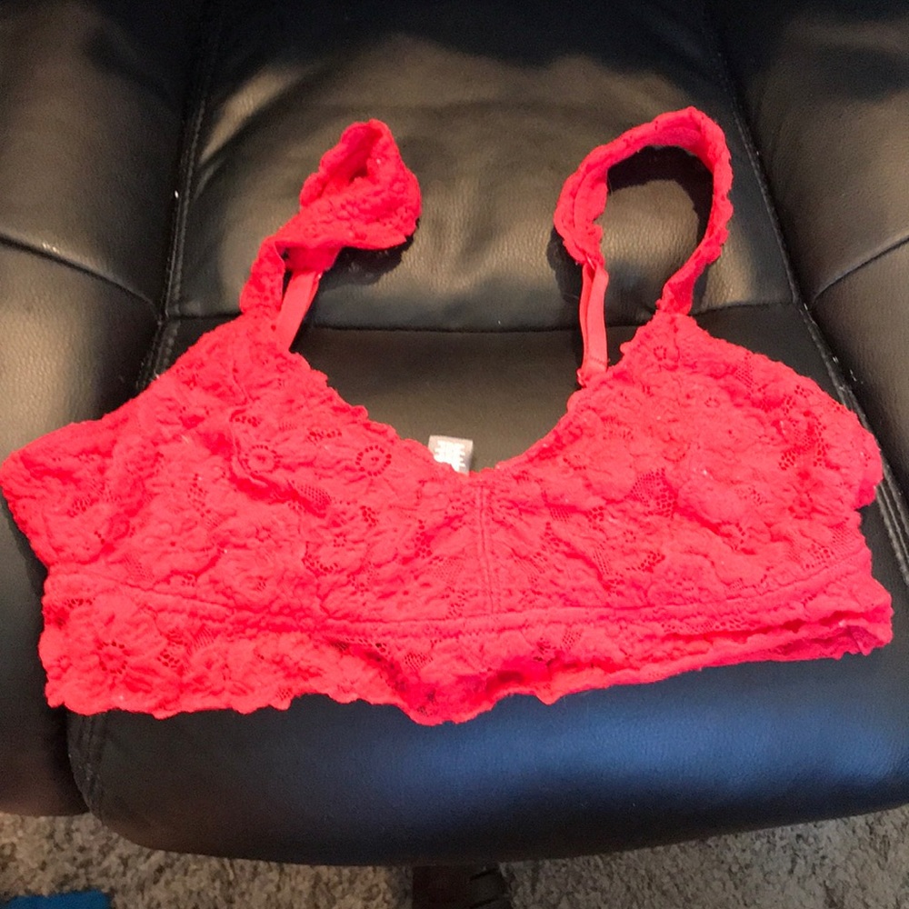 Pink lace bandeau